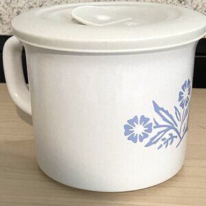 CorningWare Blue Cornflower Soup Mug with Lid, 60th Anniversary 20 oz